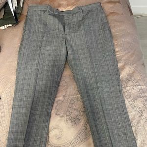 John Varvatos Wool Check Pants Sz 52 / 34 US
